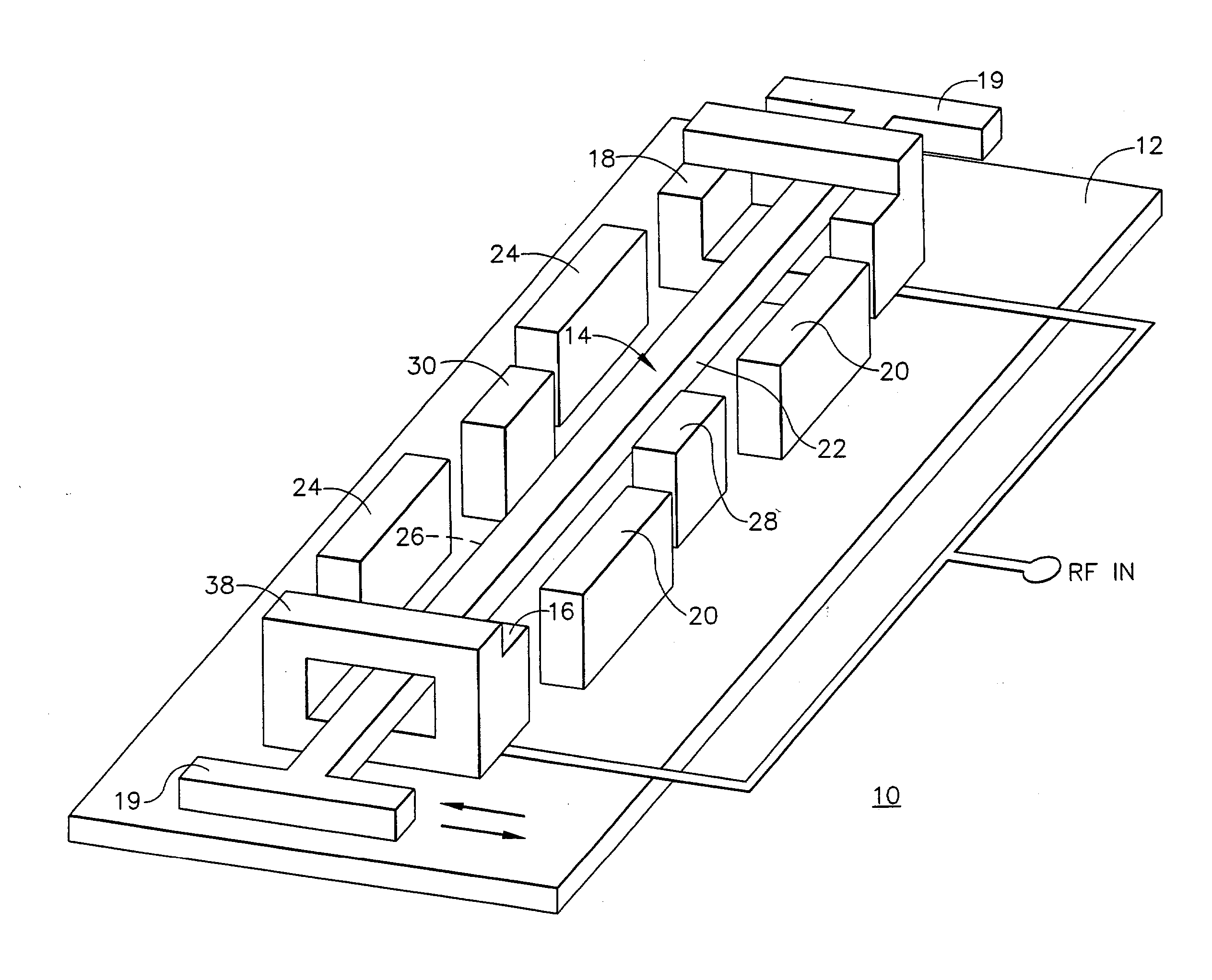 Anchorless electrostatically activated micro electromechanical system switch