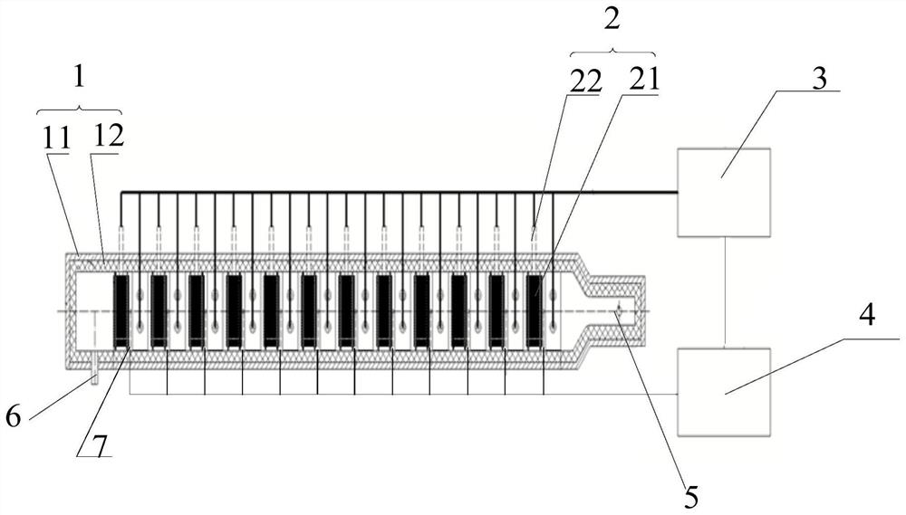 An electric preheating heater suitable for wind tunnel