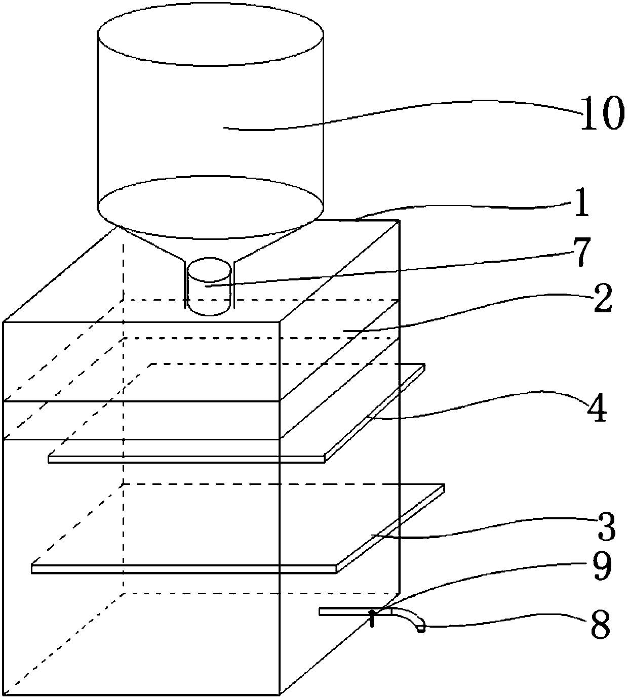 Water dispenser with filtering device