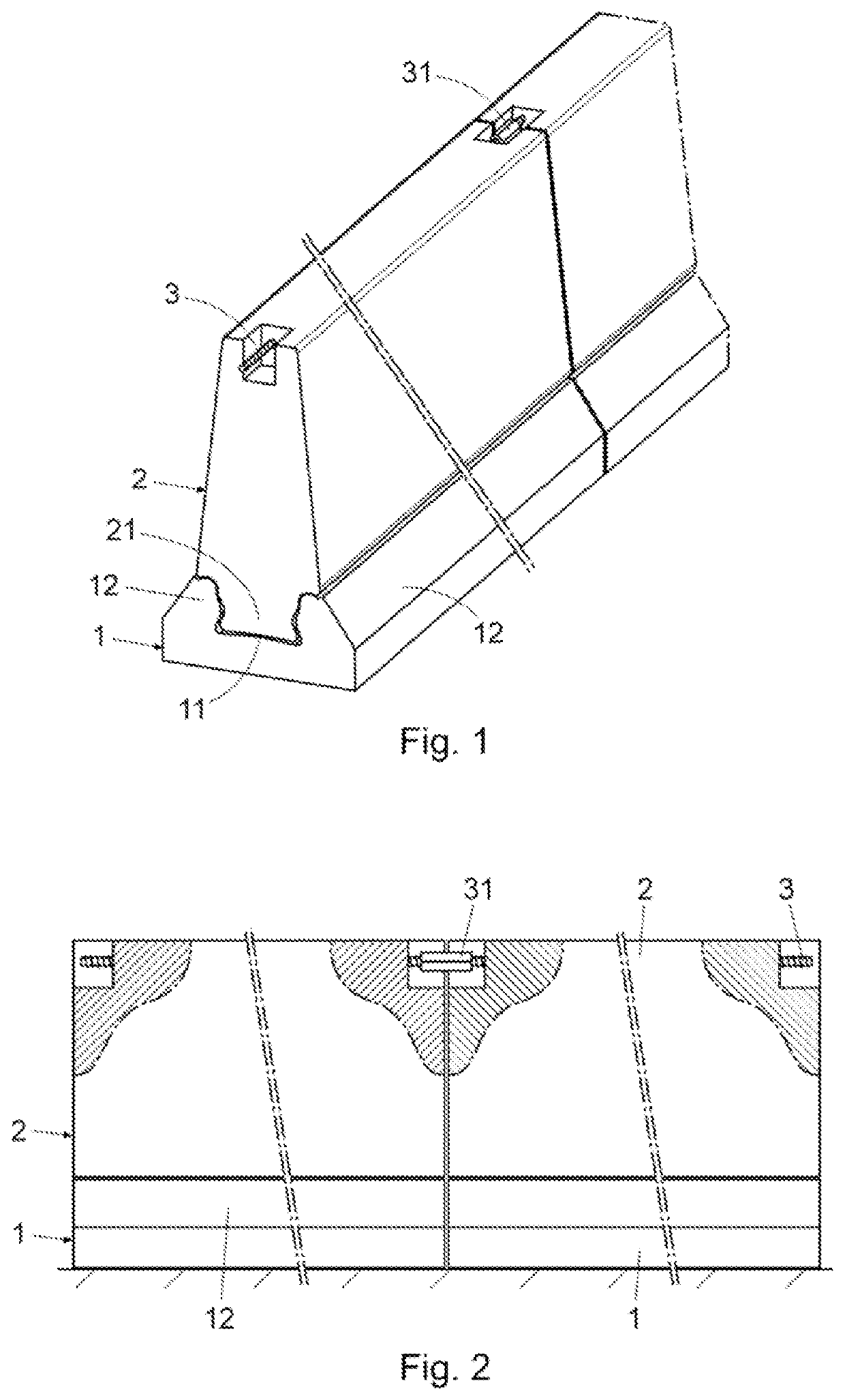 Roadway safety barrier