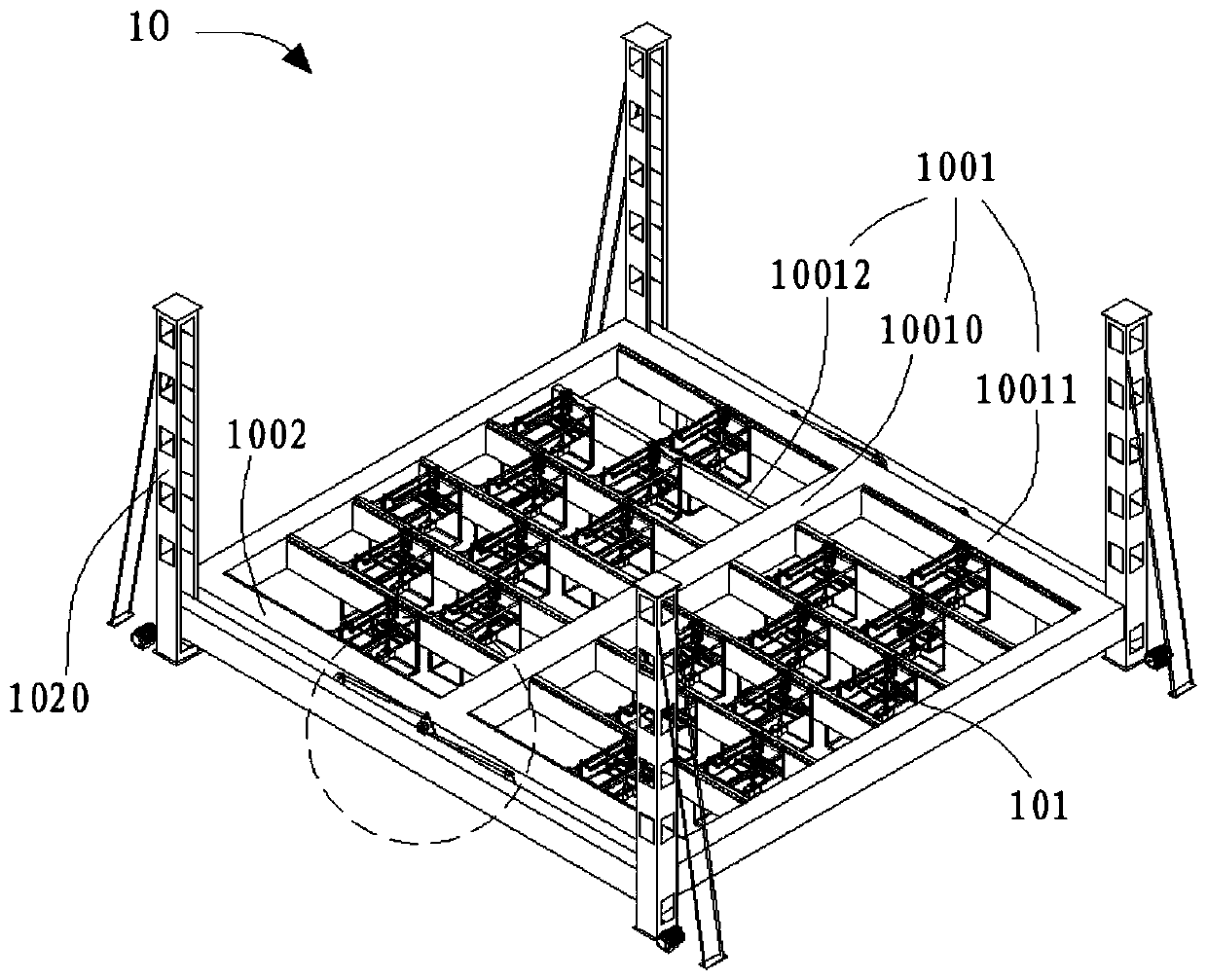 Thin plate segment turning-over system and thin plate segment turning-over method