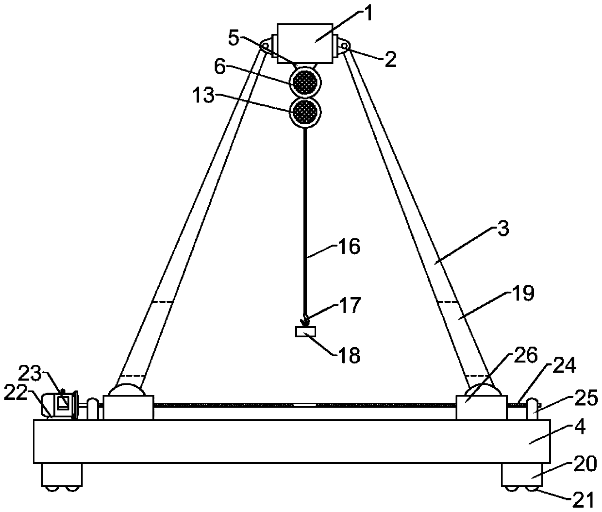 Hoisting equipment for bridge