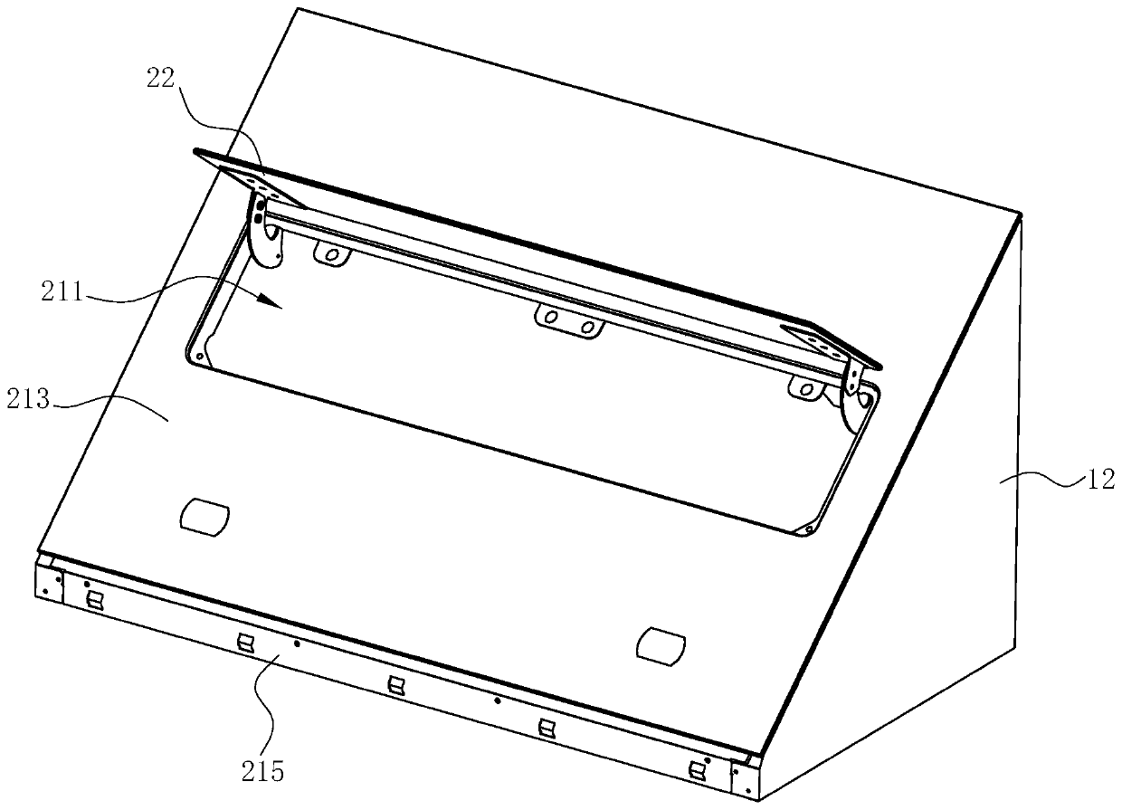 Side suction-type range hood and gap adjusting method thereof