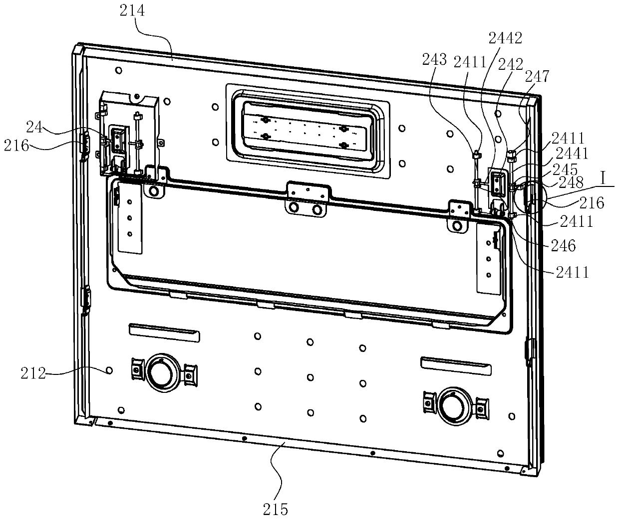 Side suction-type range hood and gap adjusting method thereof