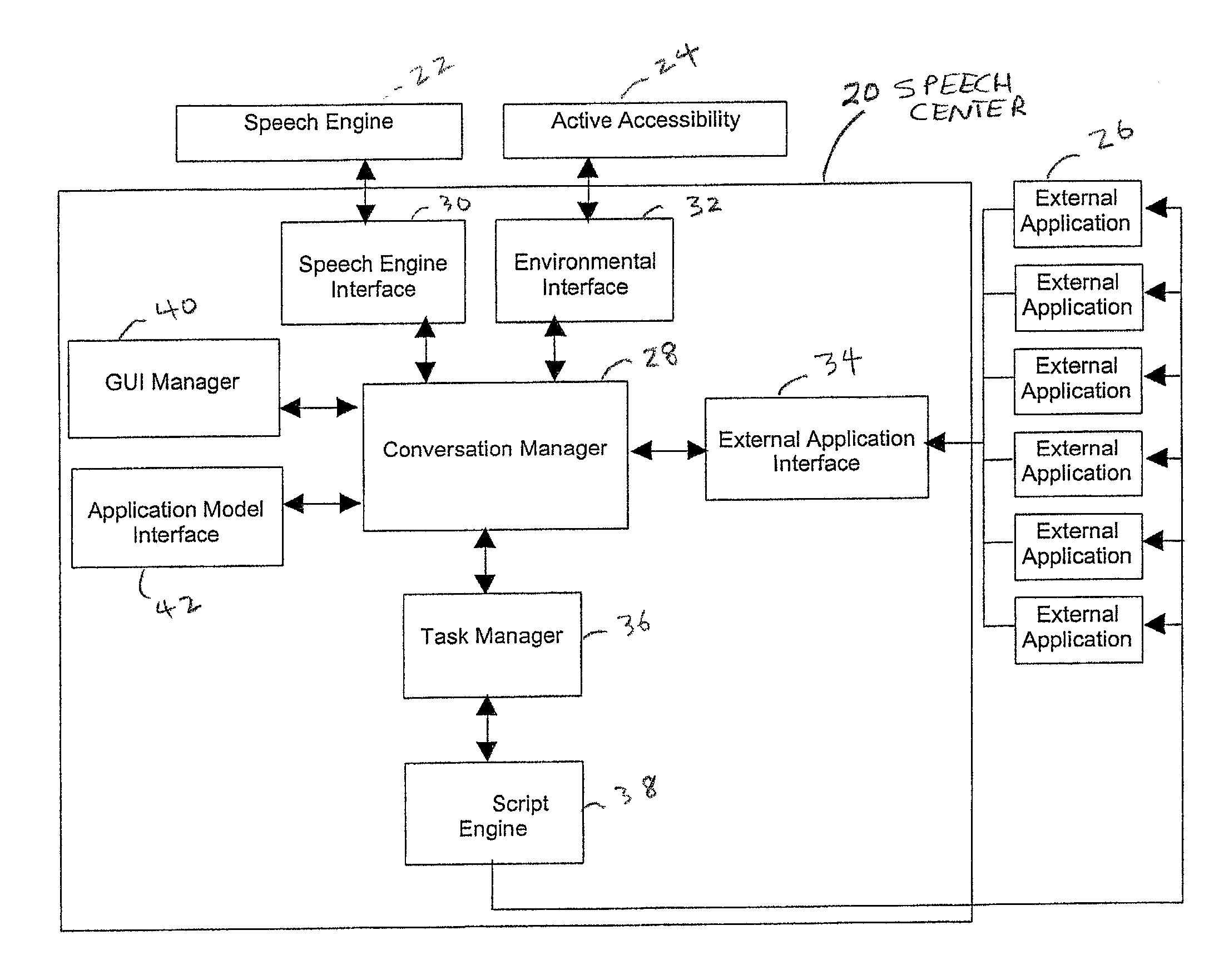 System and method for determining utterance context in a multi-context speech application