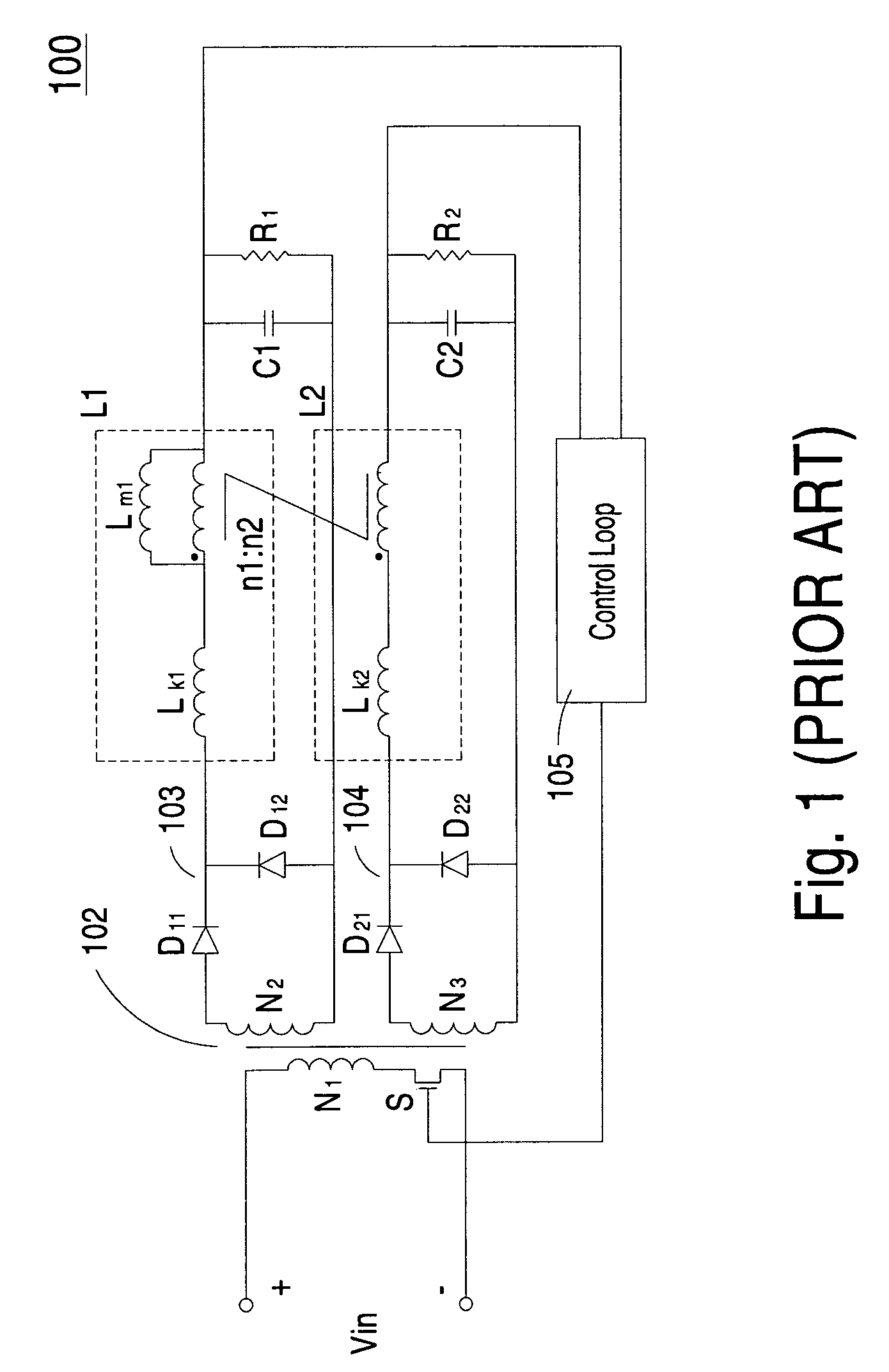 Multi-output DC-DC converter with improved cross-regulation performance