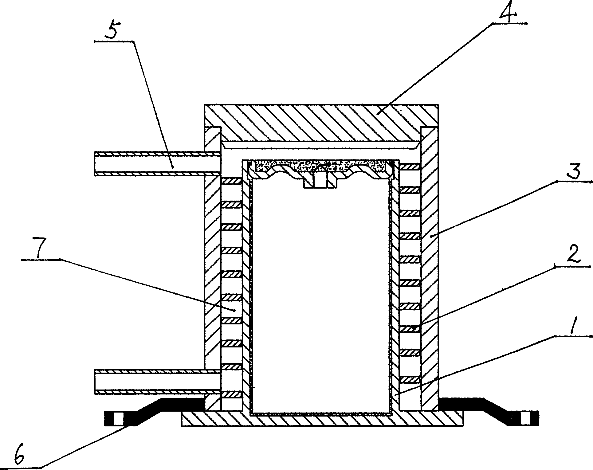 Liquid-cooled column-type heat tube radiator