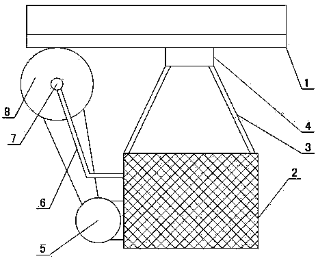 Device for maintaining suspended stretch-across section of building