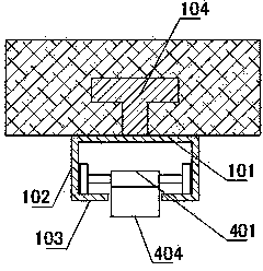 Device for maintaining suspended stretch-across section of building