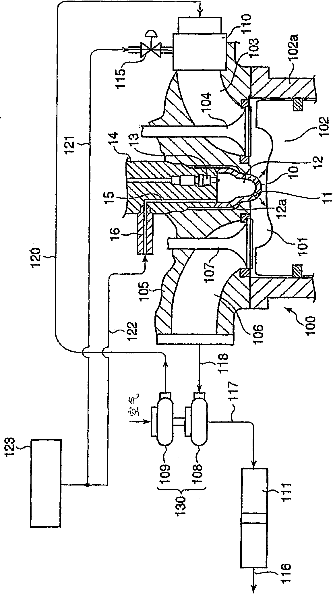 Gas engine using low calorie gas fuel