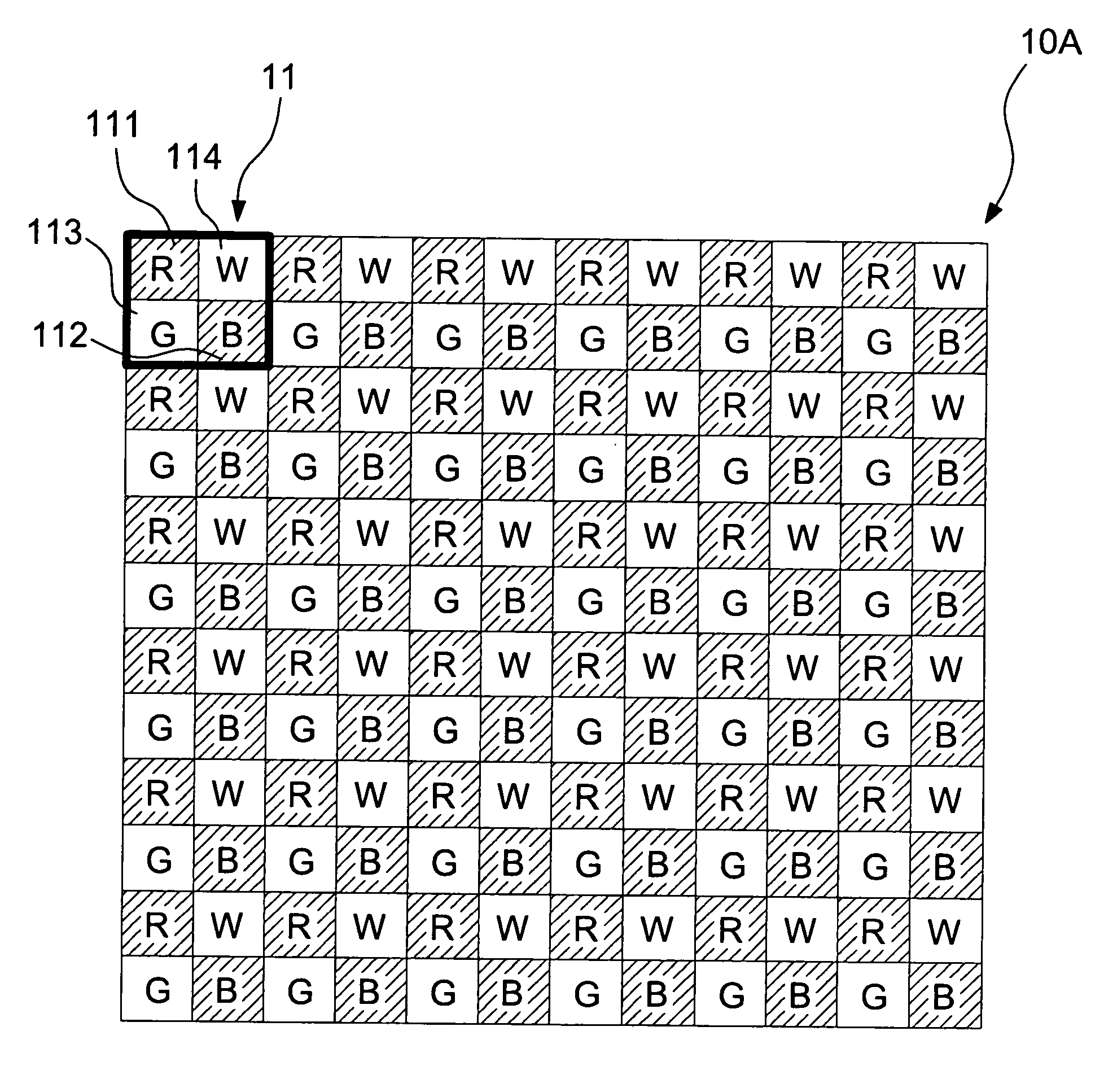 Display and weighted dot rendering method