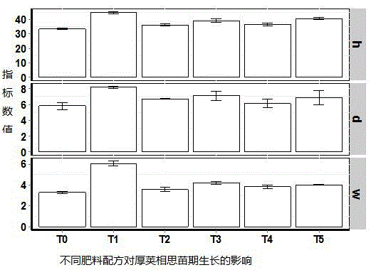 Efficient compound fertilizer specially used at acacia crassicarpa seedling stage