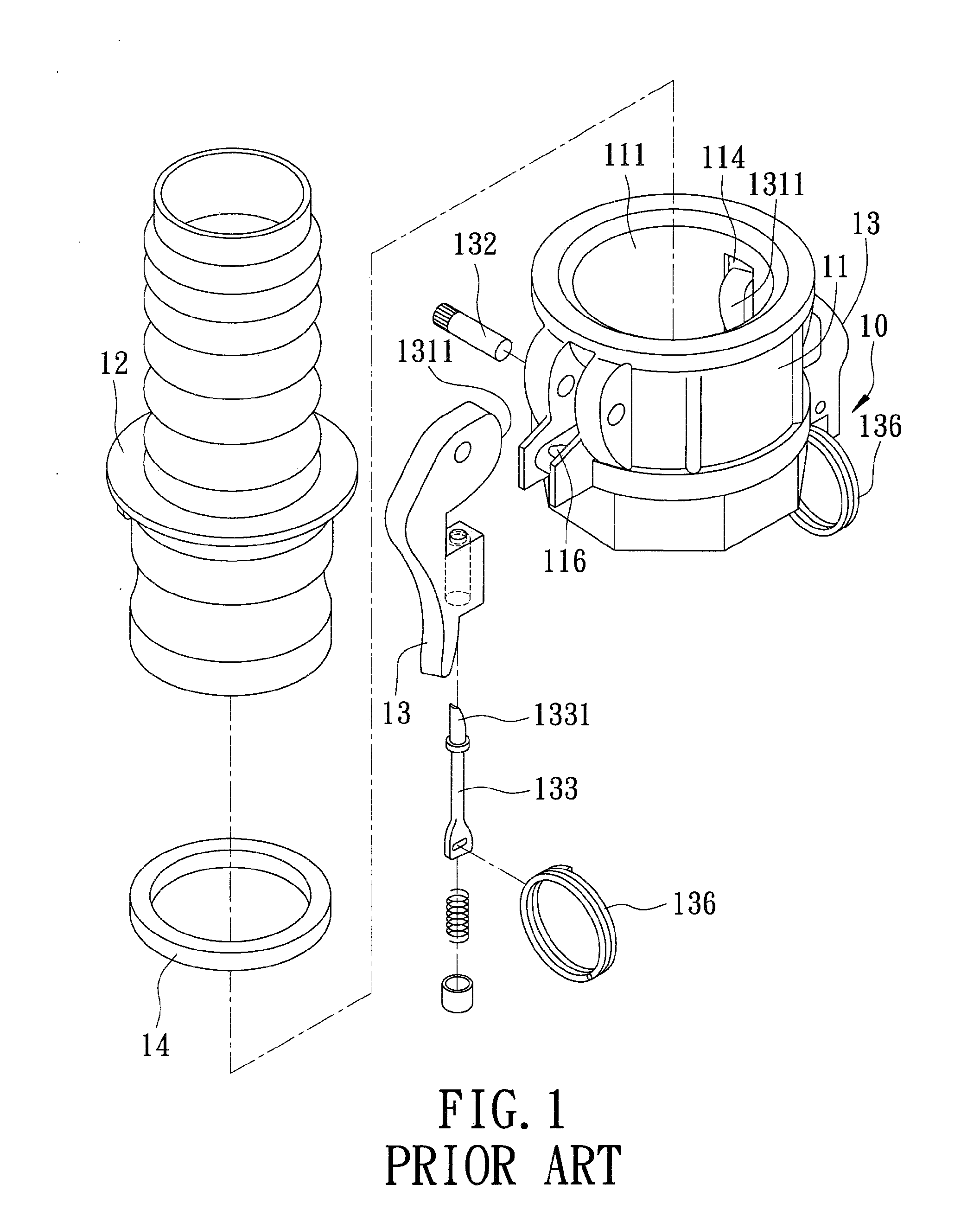 Easily unlatchable cam-lock actuating device for use in a locking coupling assembly that couples two tubular members