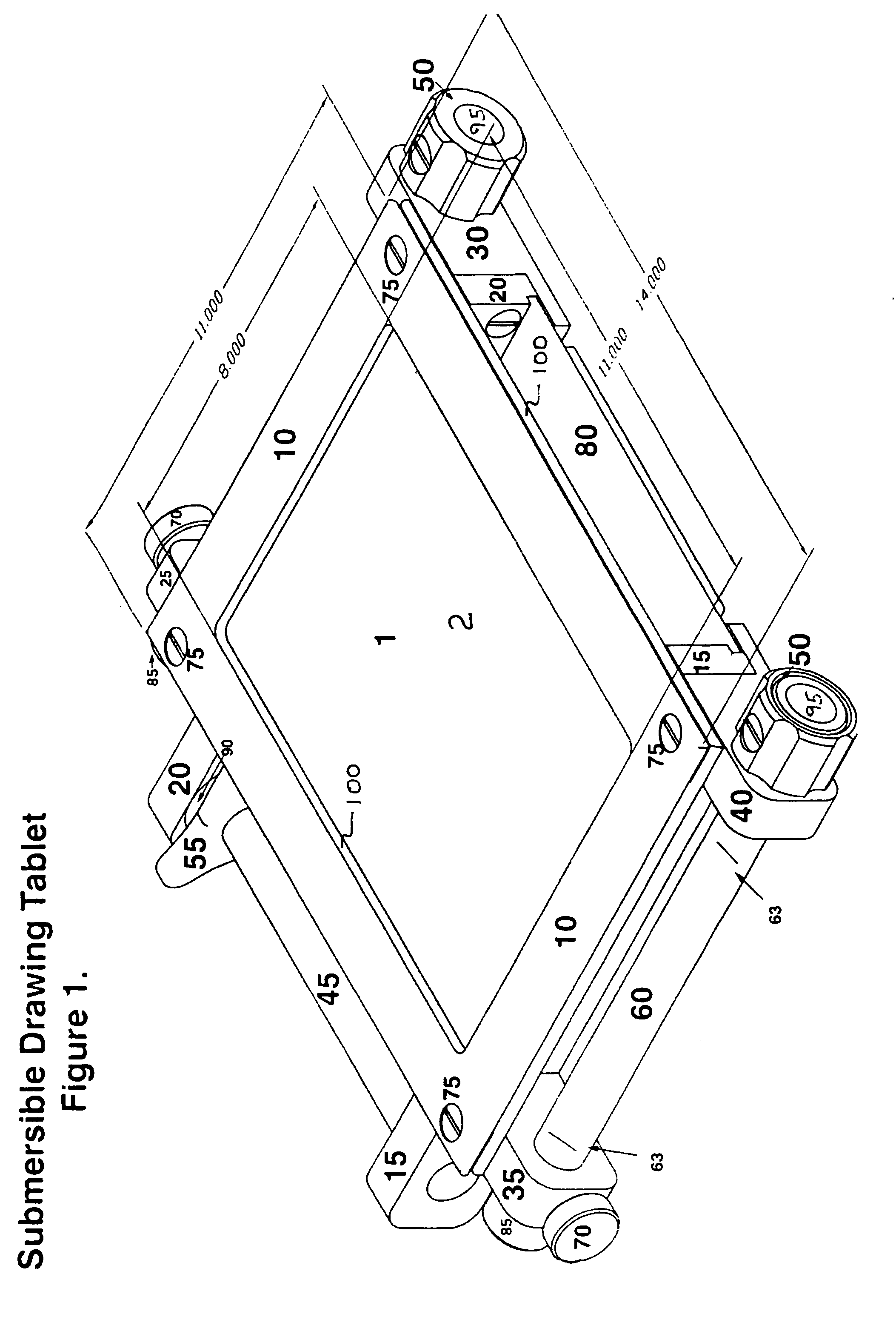 Drawing tablet for underwater or extreme environment