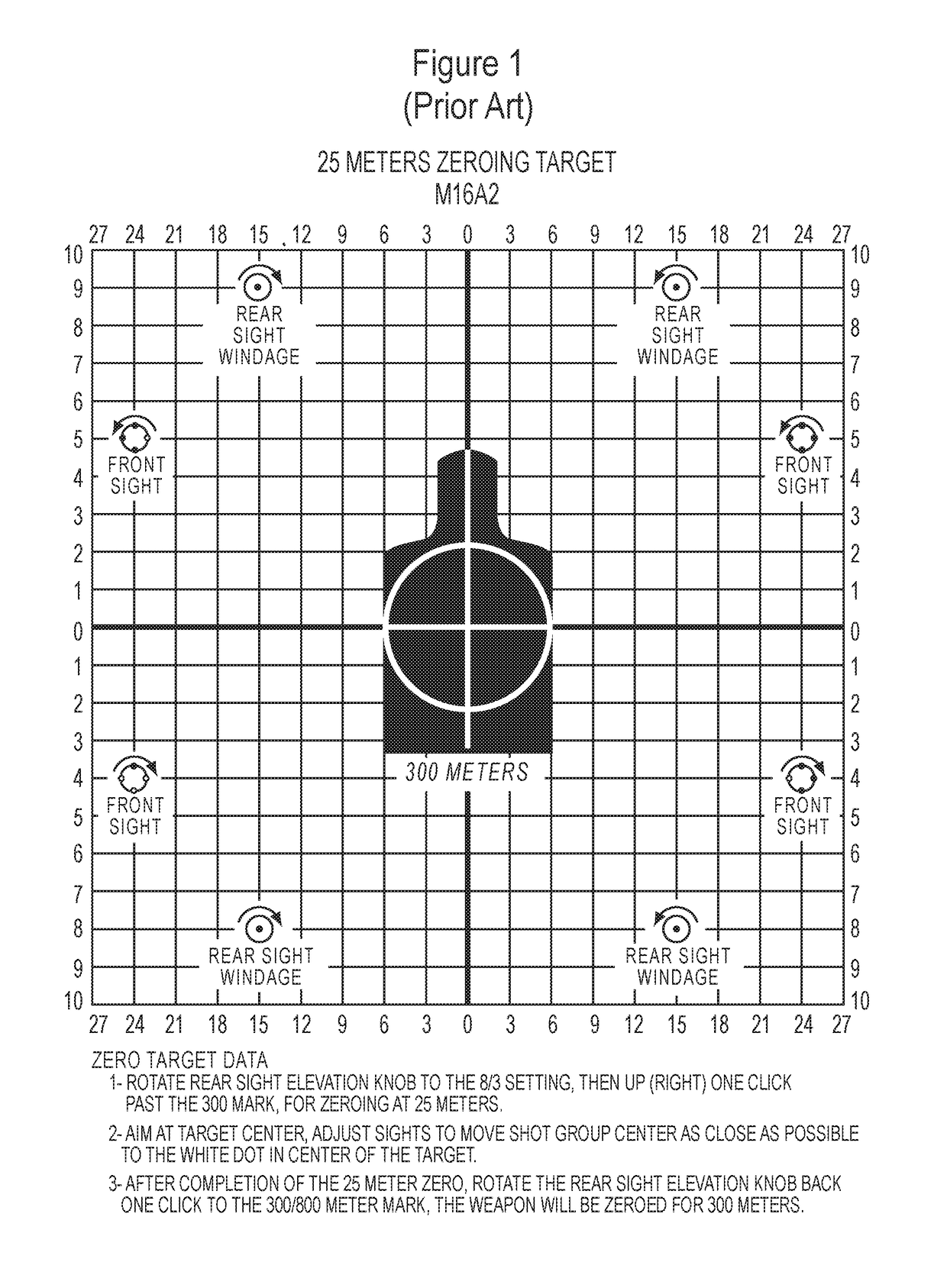 Universal weapon zeroing target