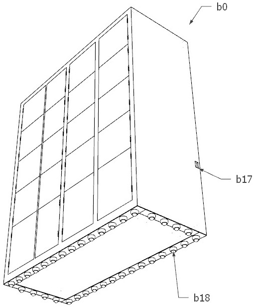 Combined express cabinet based on wheel-free mobile express cabinet combination