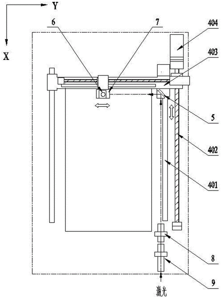 Composite system capable of realizing micro-zone melting and finish machining of metal powder