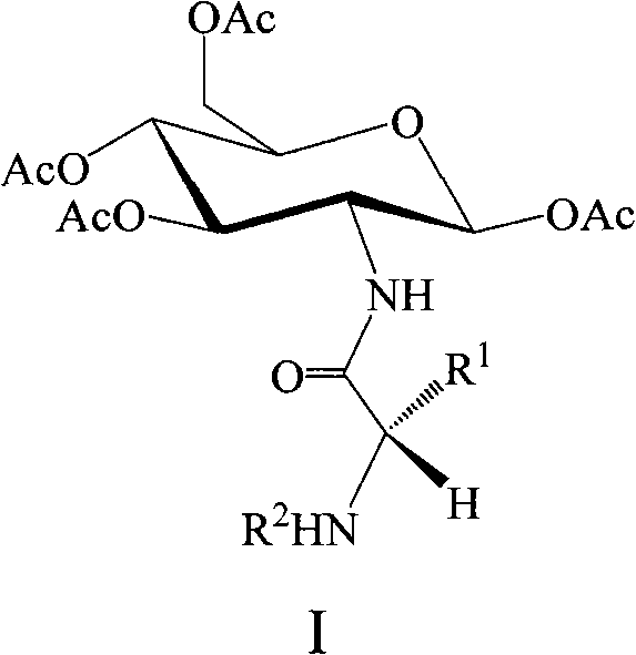 Amino acid modified glucosamine as well as preparation method and application thereof