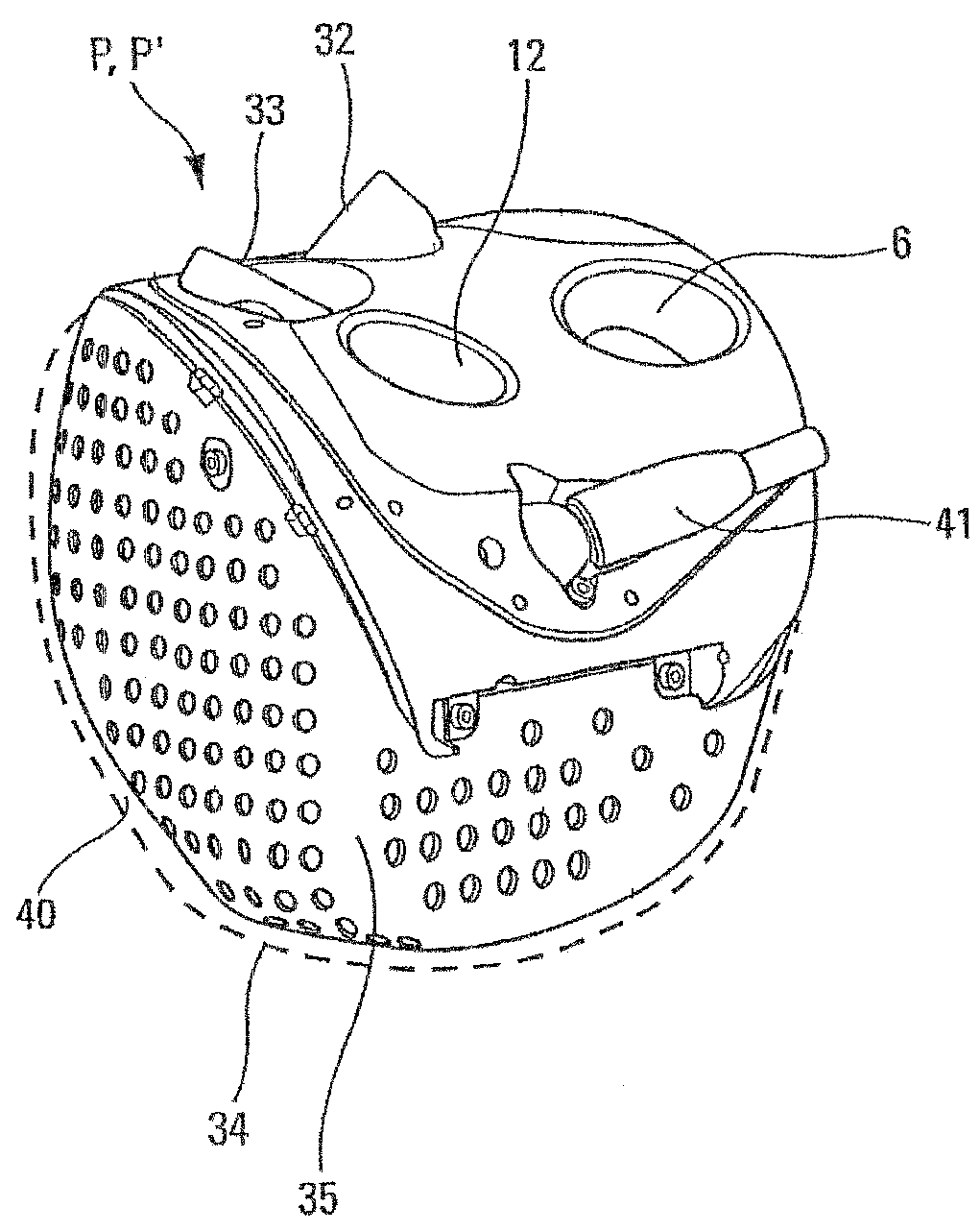 One-piece heart prosthesis implantable in an anatomical position