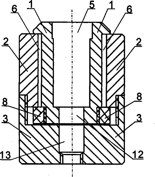 Floating bush used for inspecting mechanical parts