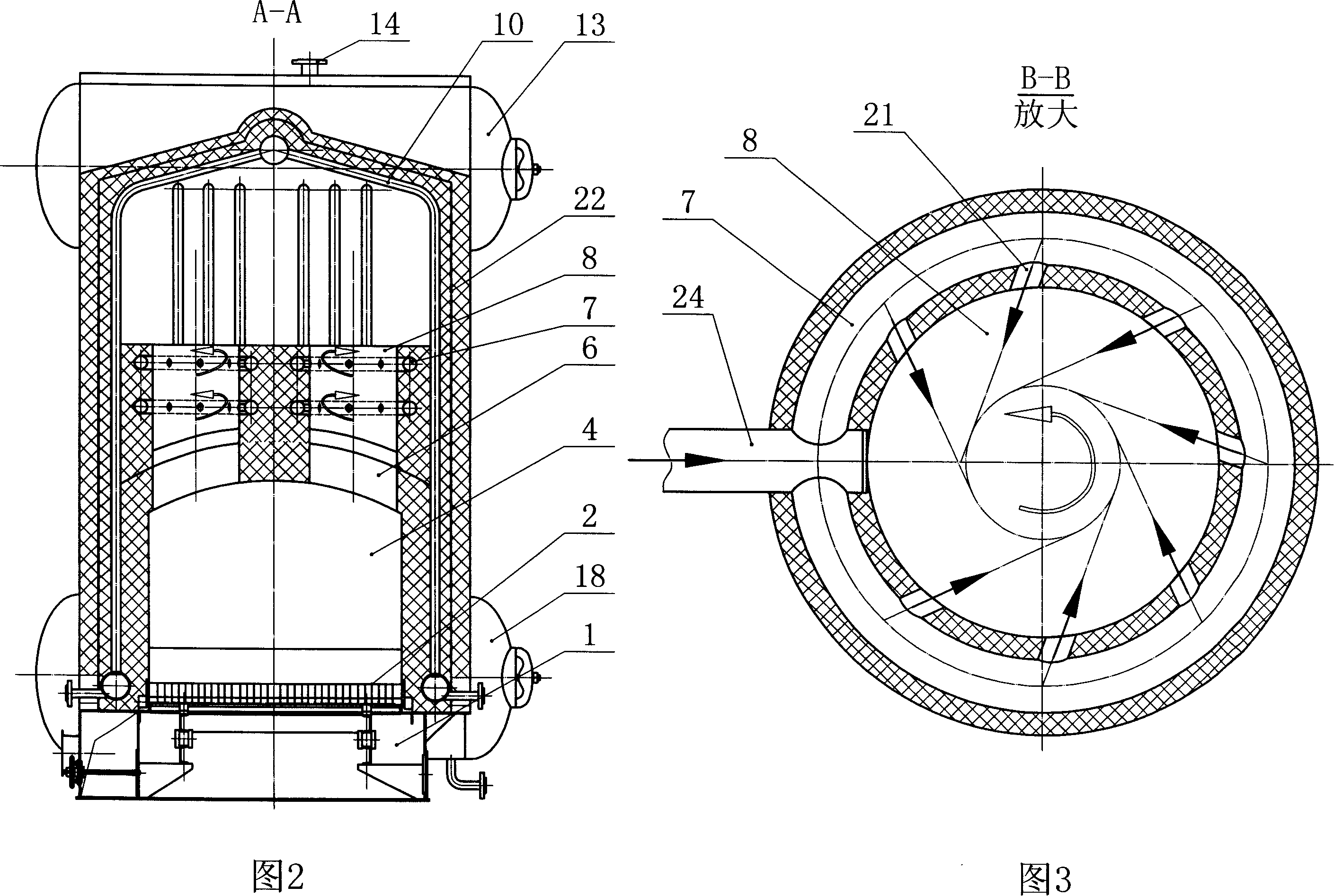 Boiler using biomass as fuel