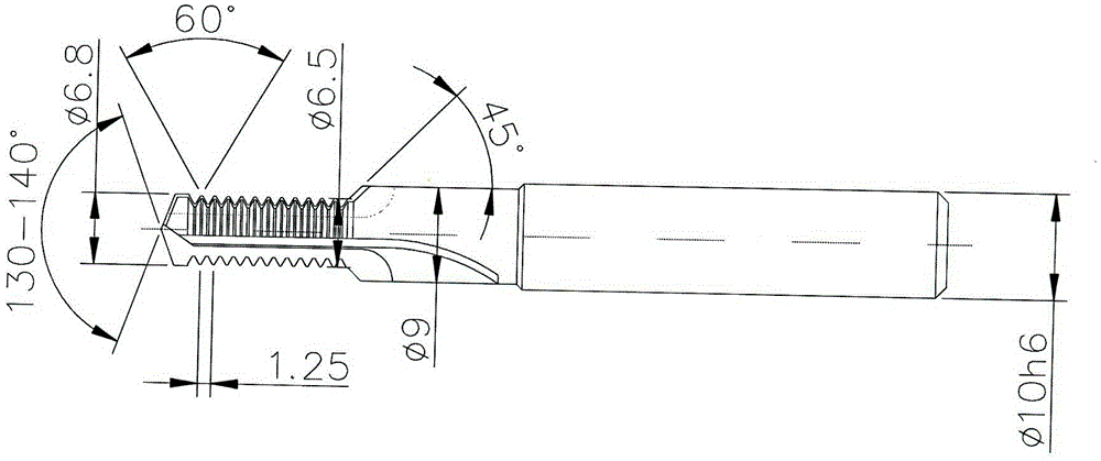 A kind of pcd thread drilling and milling cutter