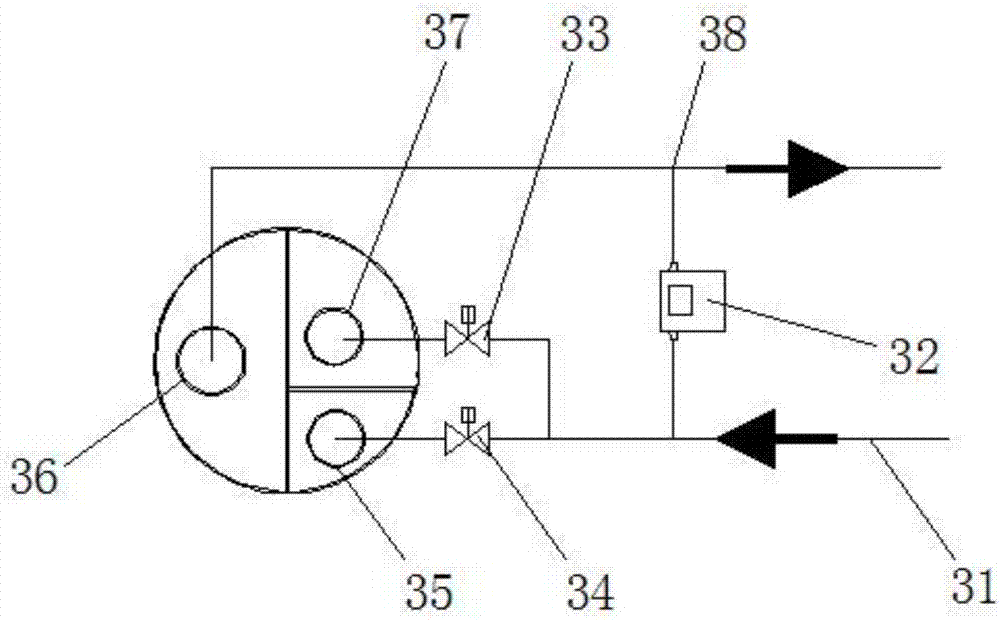 Two-side flow variable sewage source heat pump unit and operation method thereof