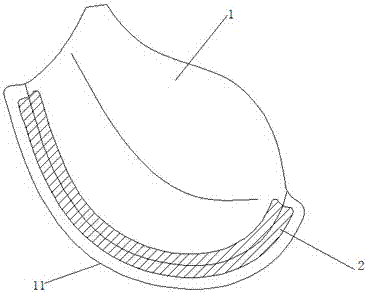 An upright fiber cotton rimless mold cup, a forming method of the mold cup, and a split type rimless bra