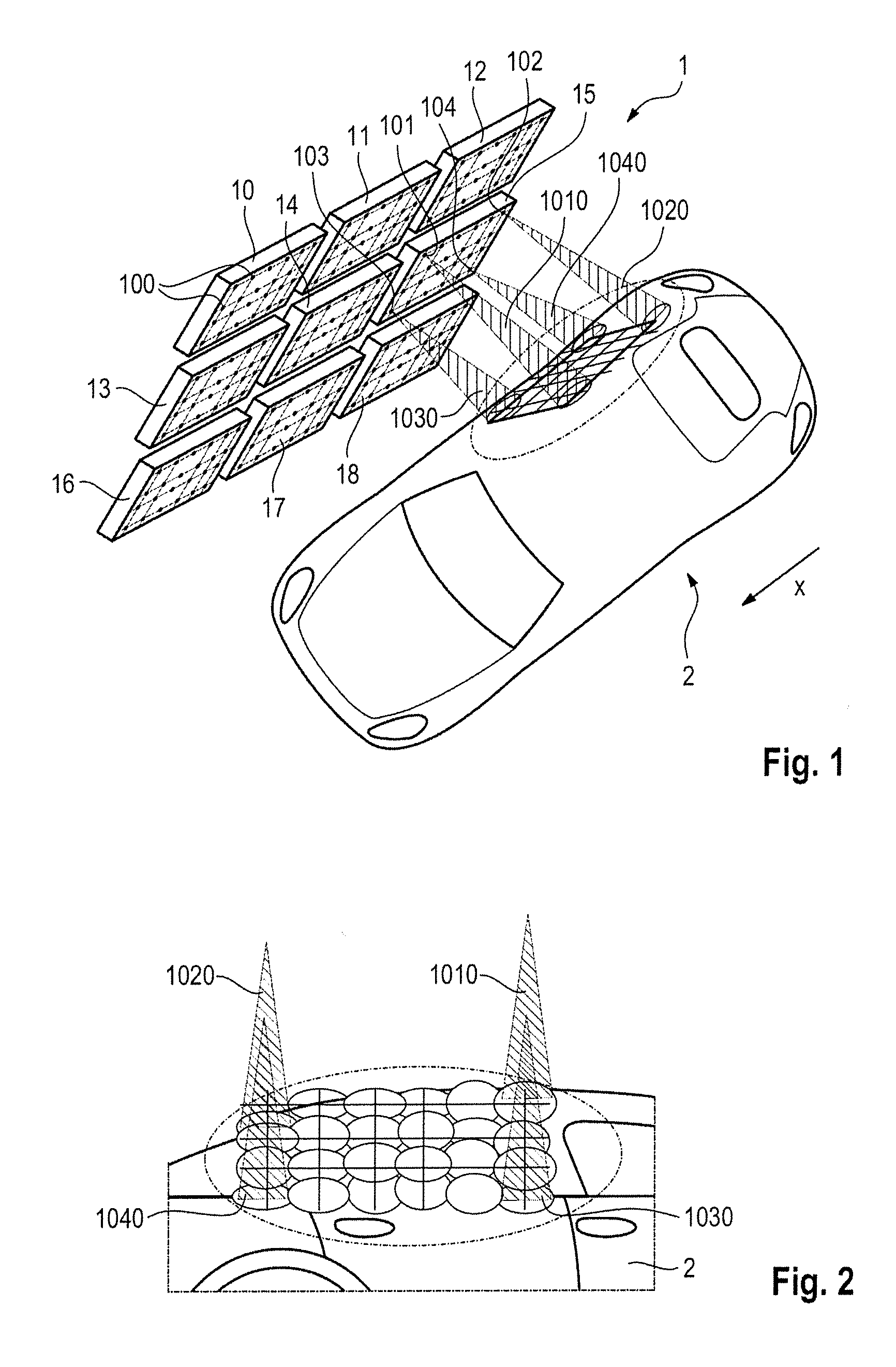 Adaptive lighting apparatus for high-speed image recordings, and method for calibrating such a lighting apparatus