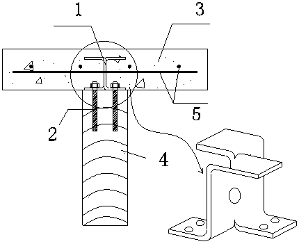 Wood-concrete composite beam shear connector pushing-out testing sample