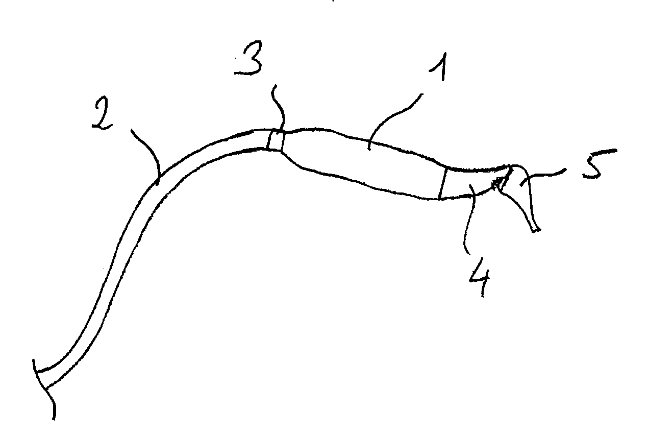 Medical handset and exchangeable nozzle for the same