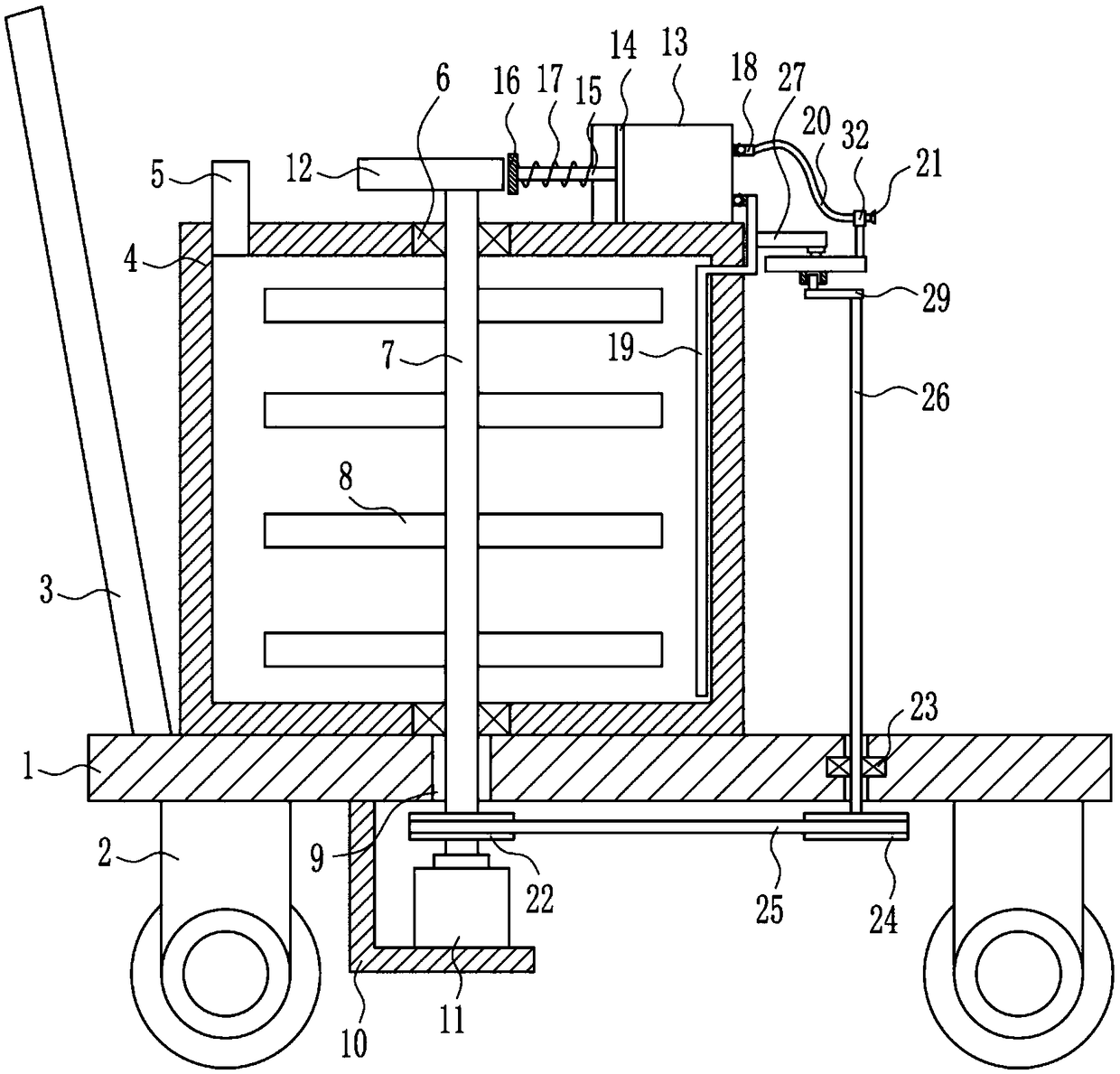 Crop irrigation vehicle