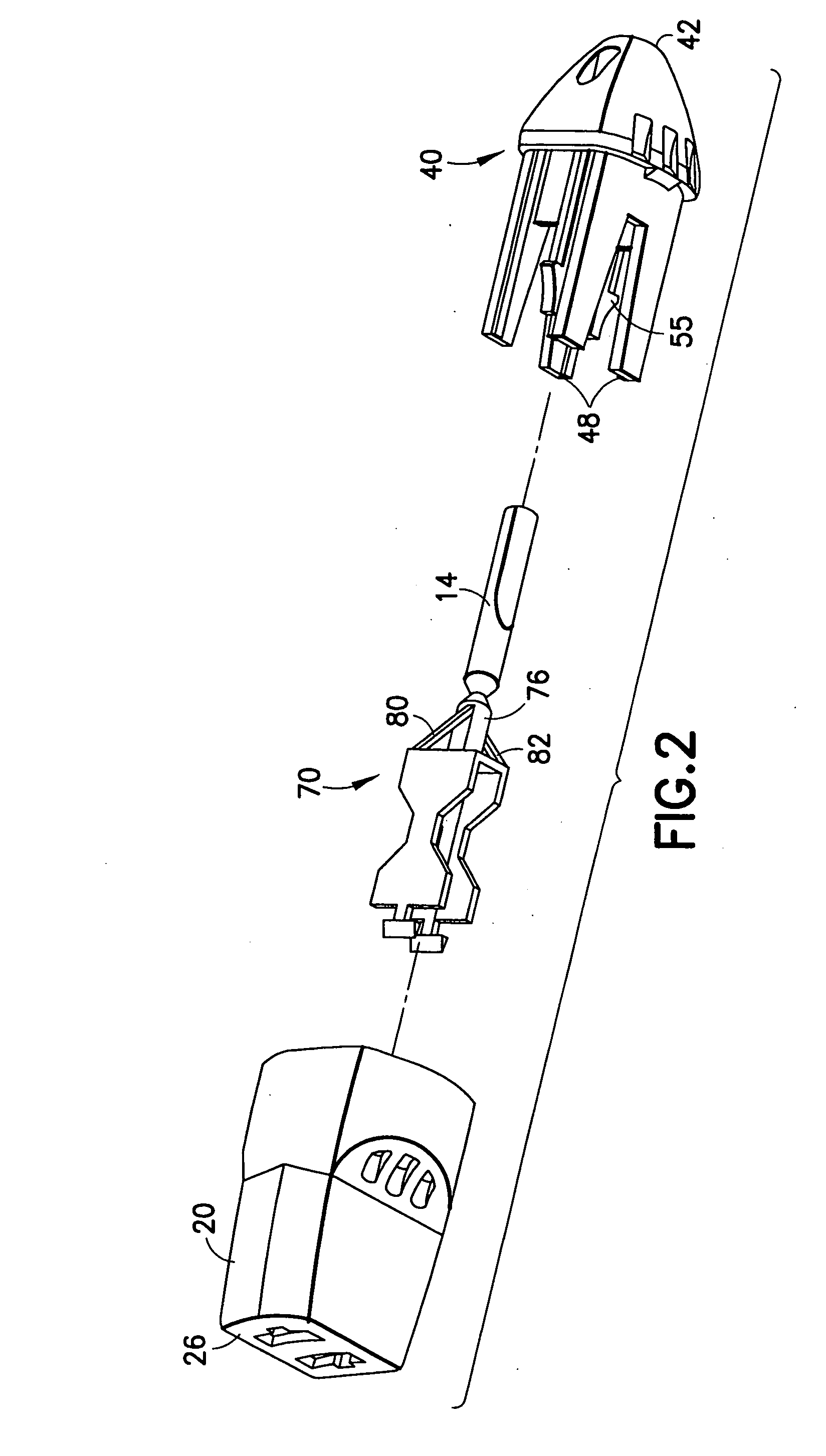 Push activation lancet device