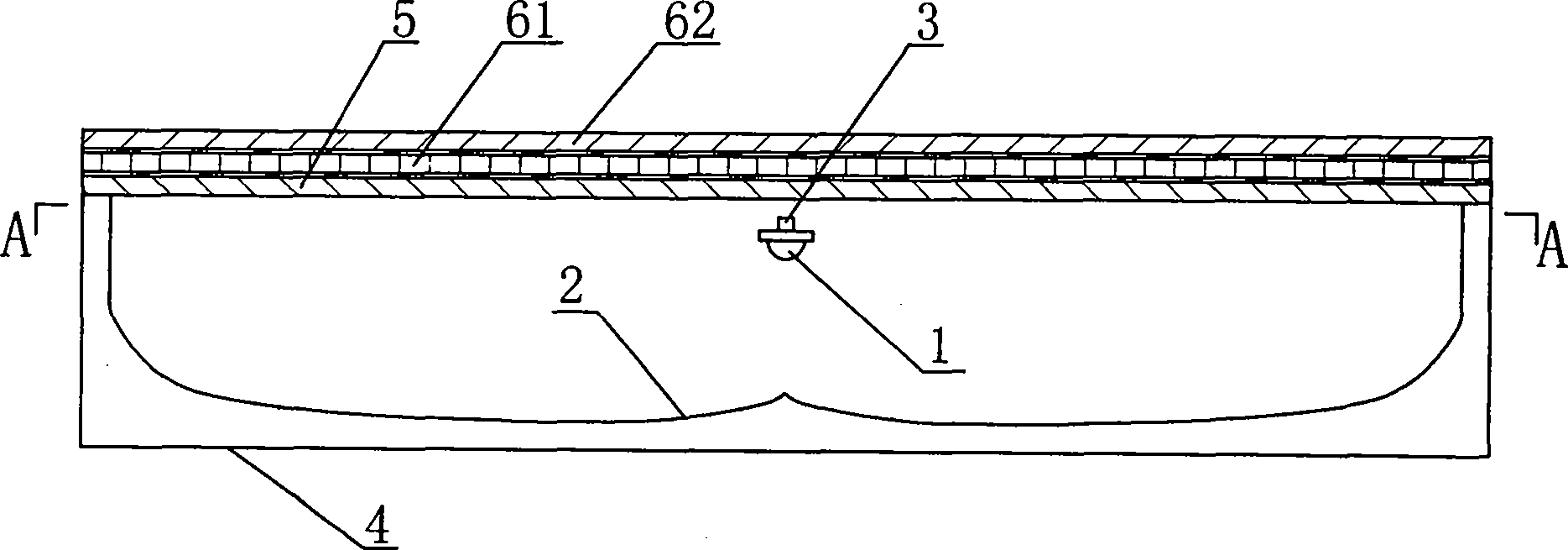 LED backlighting structure provided with converted light source and using free-form surface reflector