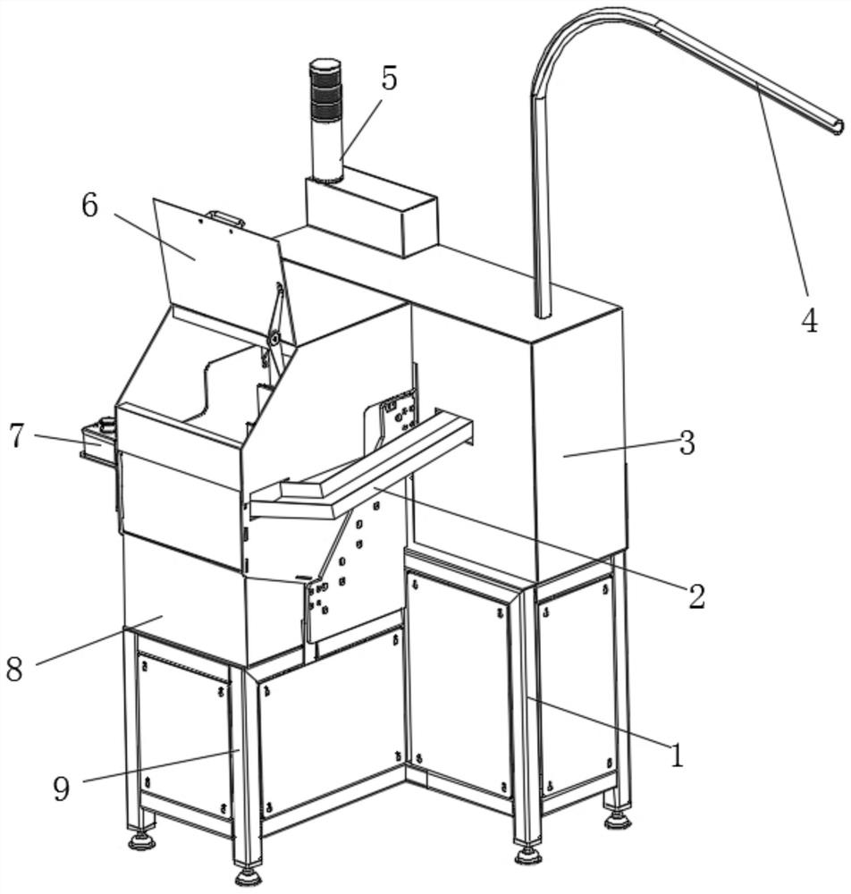 Feeding device for foaming machine and working method thereof