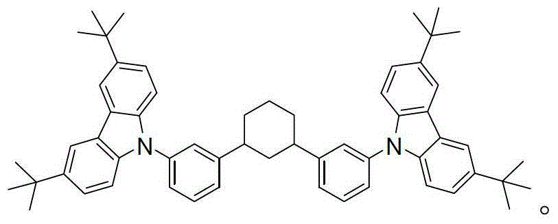 Carbazolyl blue phosphorescent host material as well as preparation method and application thereof