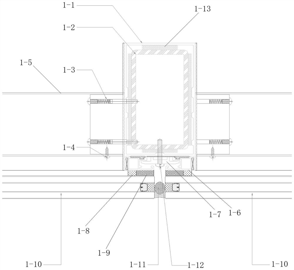 Combined aluminum-clad steel curtain wall system