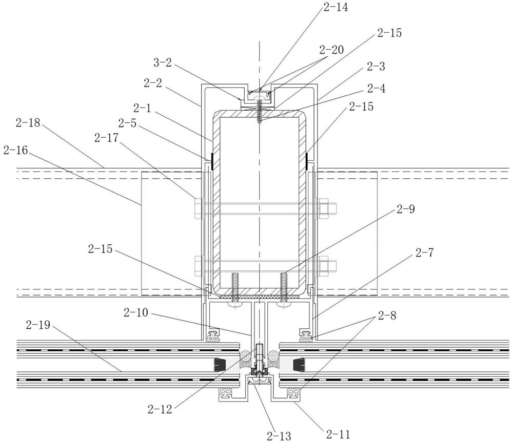 Combined aluminum-clad steel curtain wall system