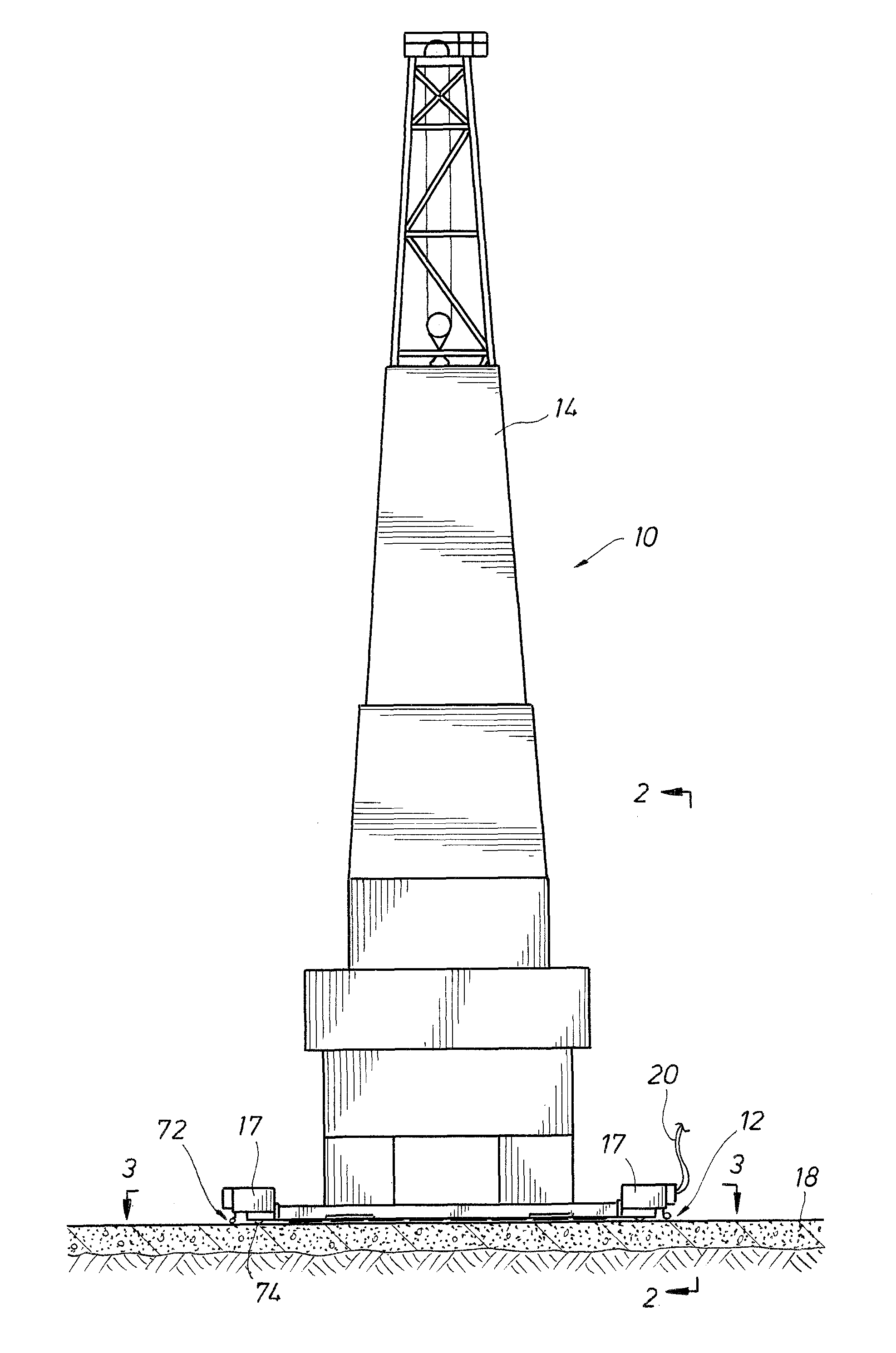 Mobile oil field rig with air bearing transport