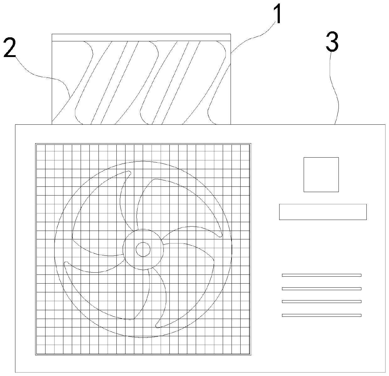 Automatic ash removal device for outdoor unit of outdoor air conditioner in northern area