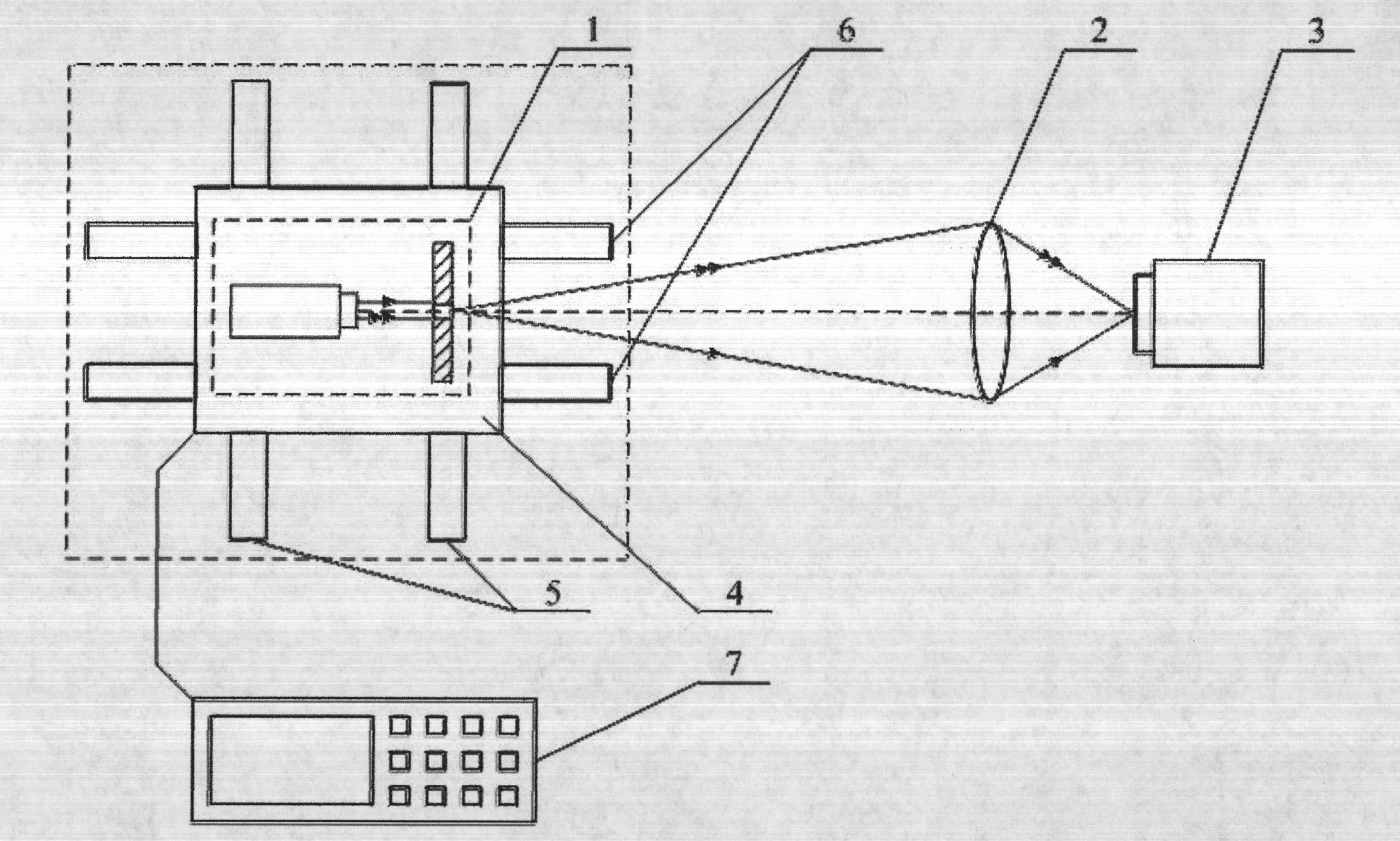 Method and device based on uniform-speed moving point target for measuring transverse magnification of optical system