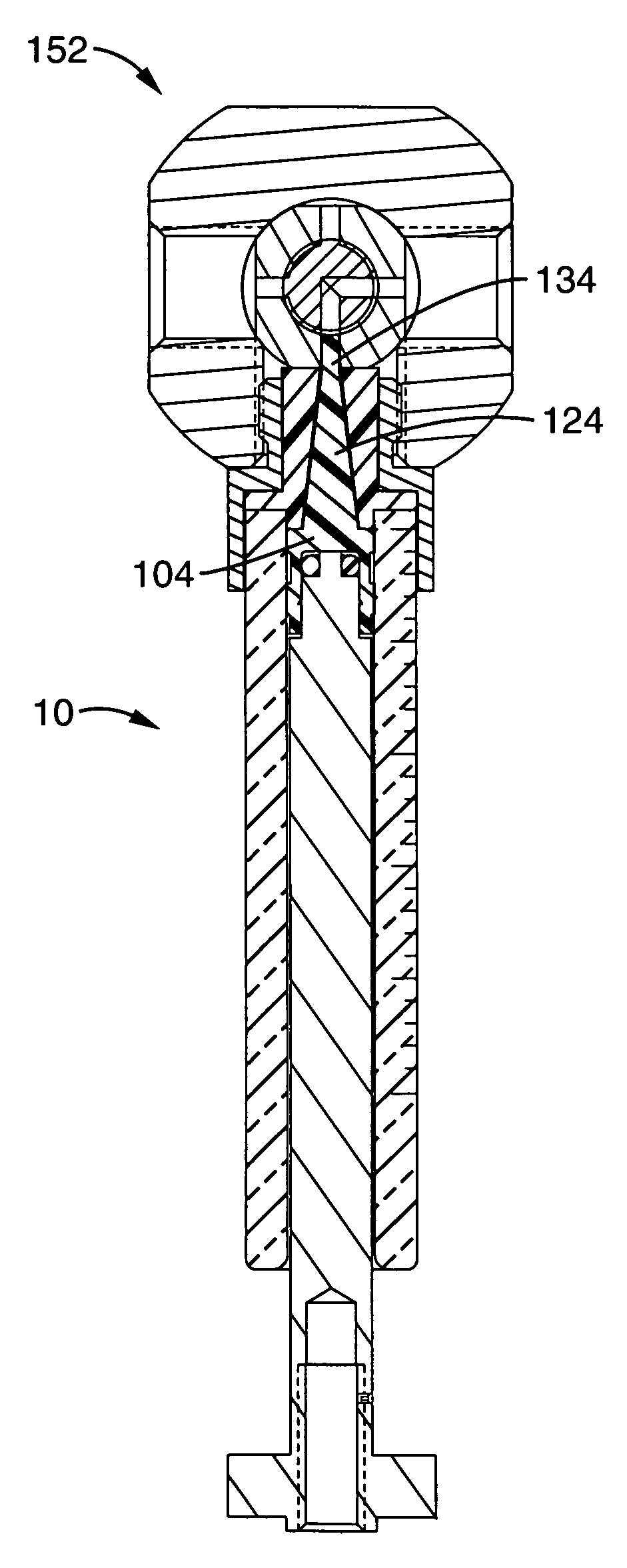 Negative dead volume syringe