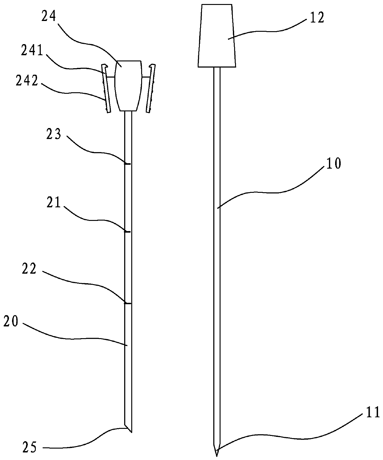 Puncture needle connecting structure for treating trigeminal neuralgia