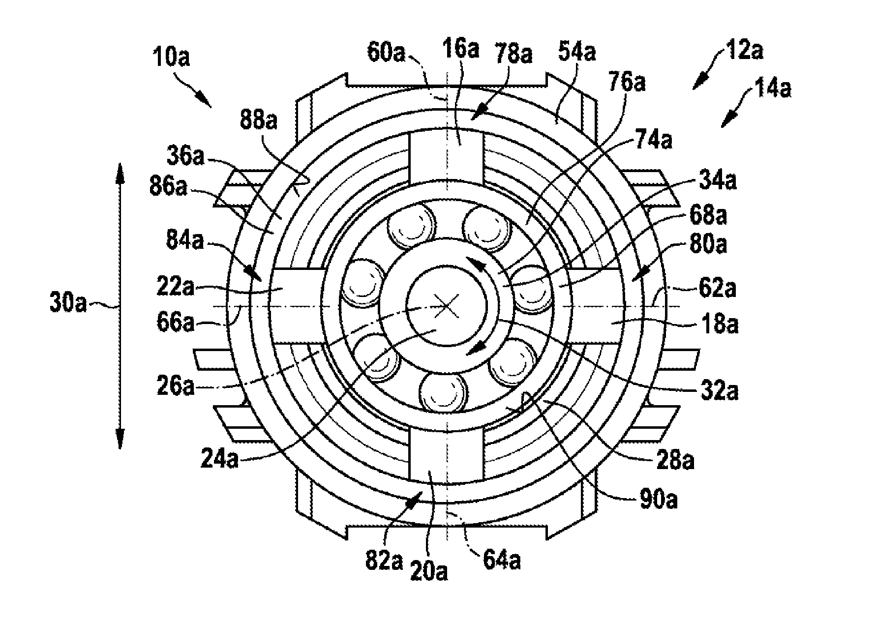 Armature shaft bearing unit