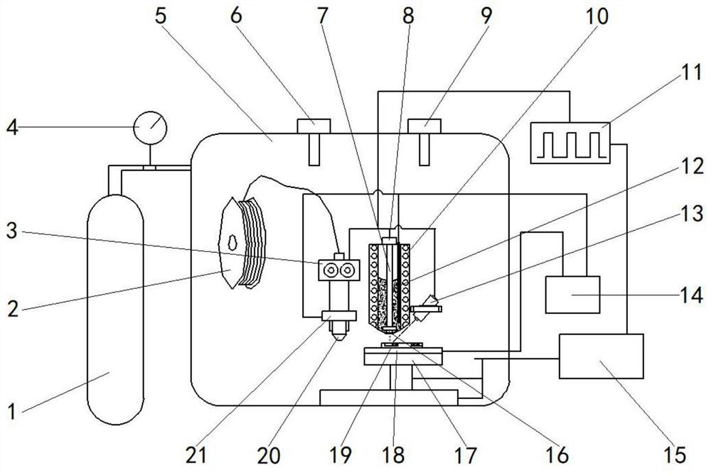 A uniform droplet/polymer space circuit combined printing device and method