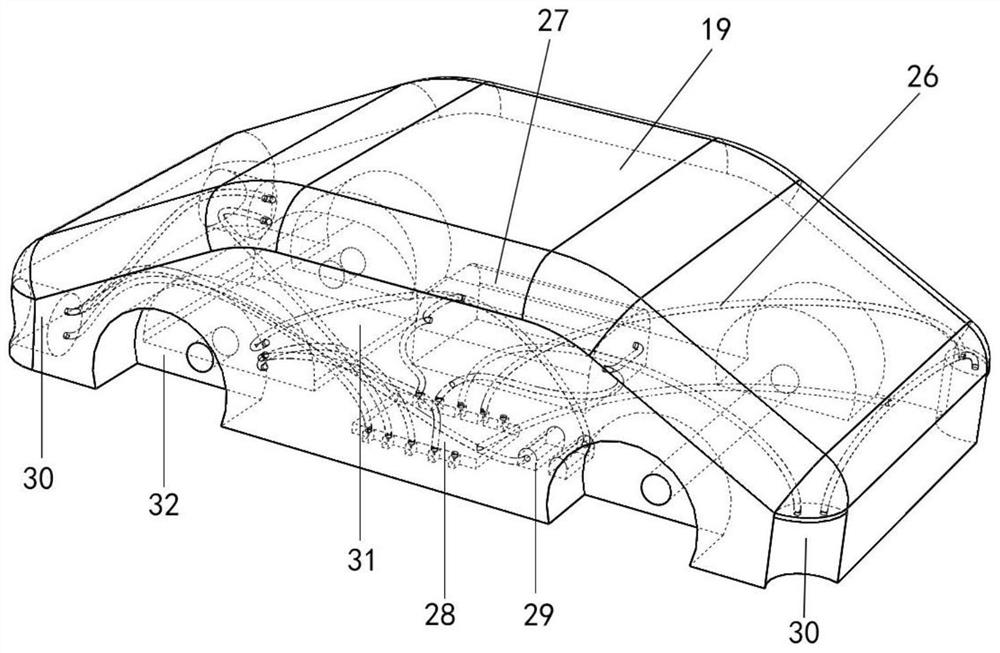 A uniform droplet/polymer space circuit combined printing device and method