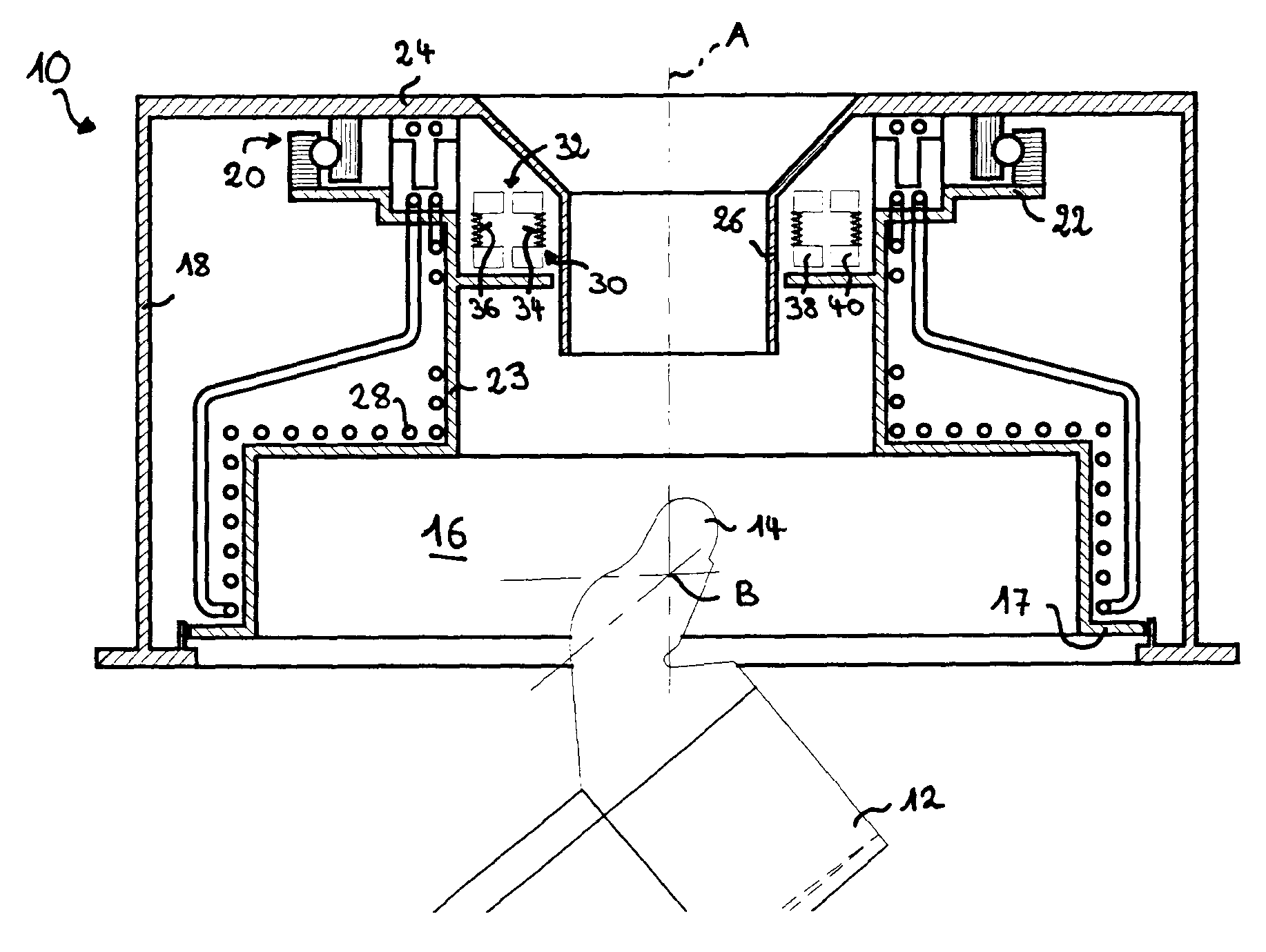 Rotary charging device for a shaft furnace