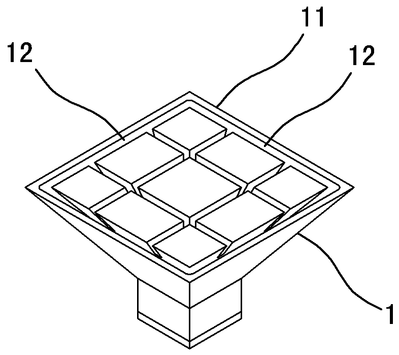 A device for quickly and neatly determining the location of a tree hole for tree planting