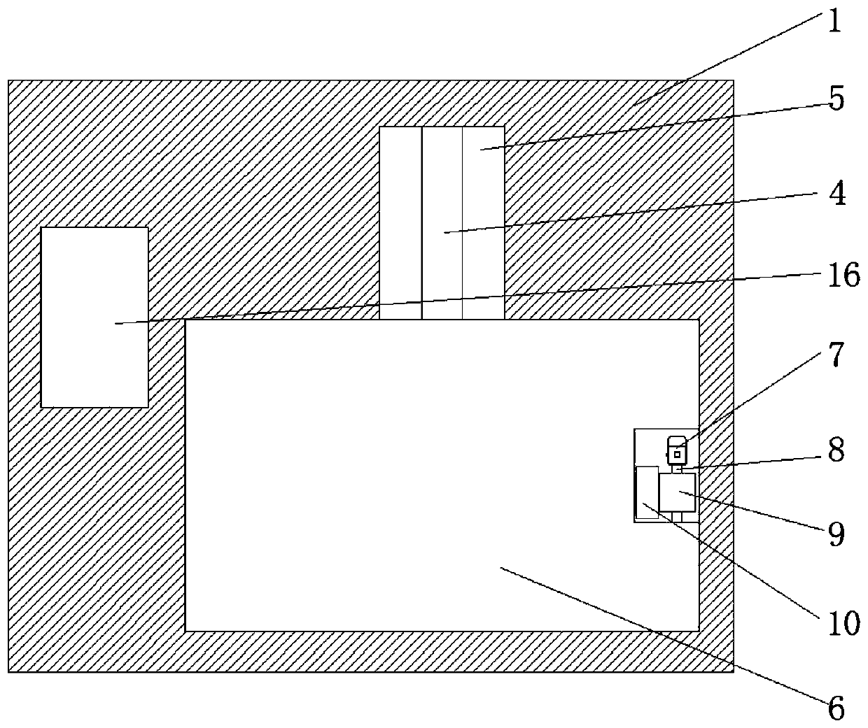 Bedroom boring machine capable of adjusting angle of material