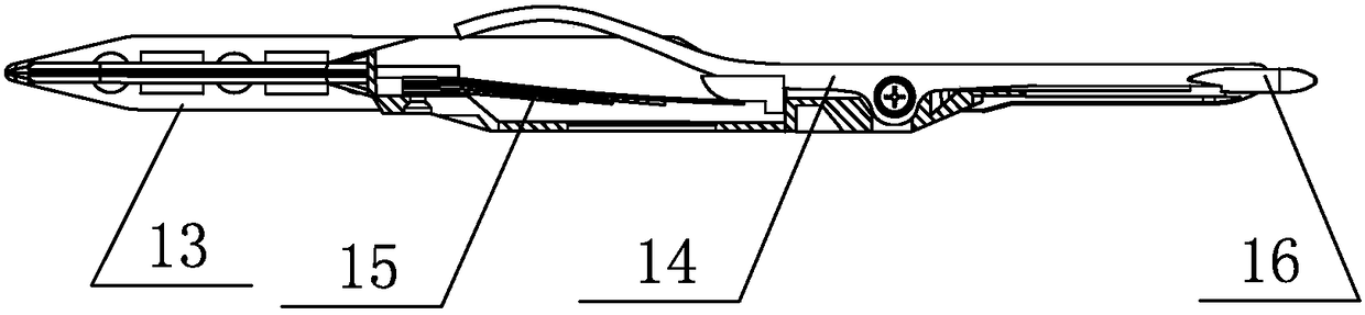 A weft-connecting rapier suitable for flat gold thread textiles and rapier looms